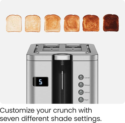 Chefman 2-Slice Digital Toaster, Stainless Steel, Extra-Wide Slots - Image 3