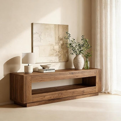 LITTLE TREE 70.86-in Extra Long Solid Wood TV Stand - Image 3
