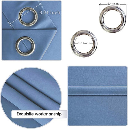 DWCN Dusty Blue Blackout Curtains - Image 3