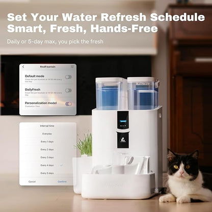 DailyFresh Cat Water Fountain 10L/338 oz Self Refilling, Pet Drinking Fountains - Image 2