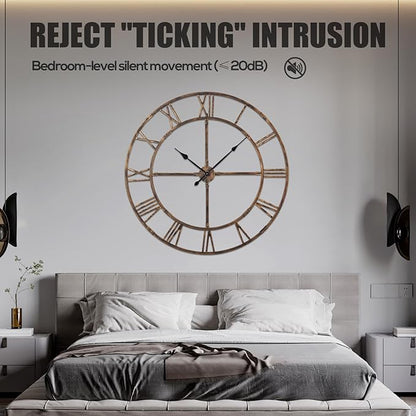 Ohweog Large Wall Clock for Living Room Decor – 48 Inch Silent Non-Ticking - Image 6
