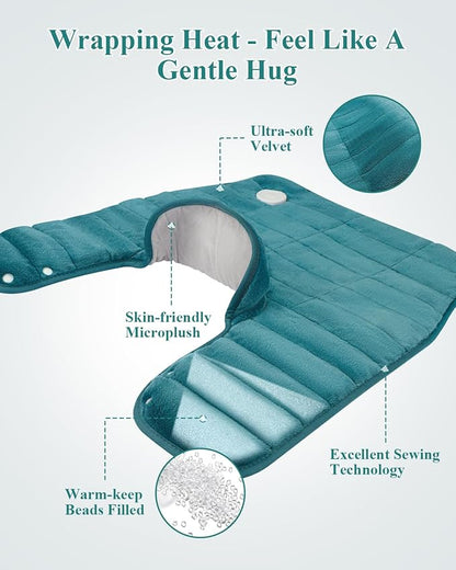 Heating Pad for Neck and Shoulders and Back, 24 x 23 XL Large Heat Wrap for - Image 6