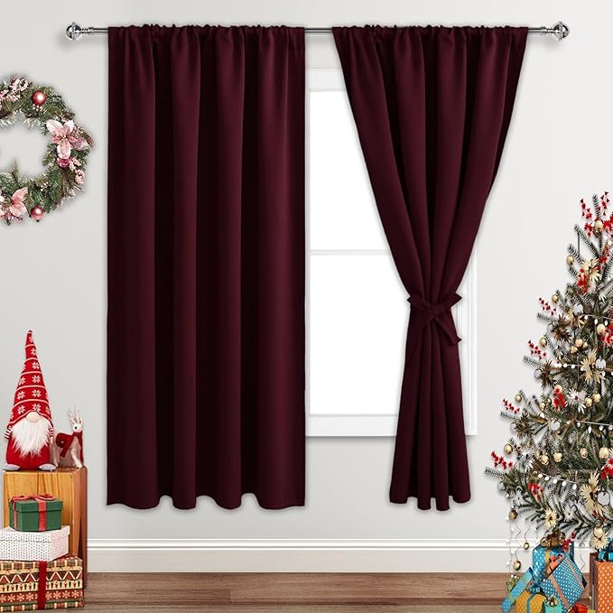 JIUZHEN Christmas Blackout Curtains by JIUZHEN