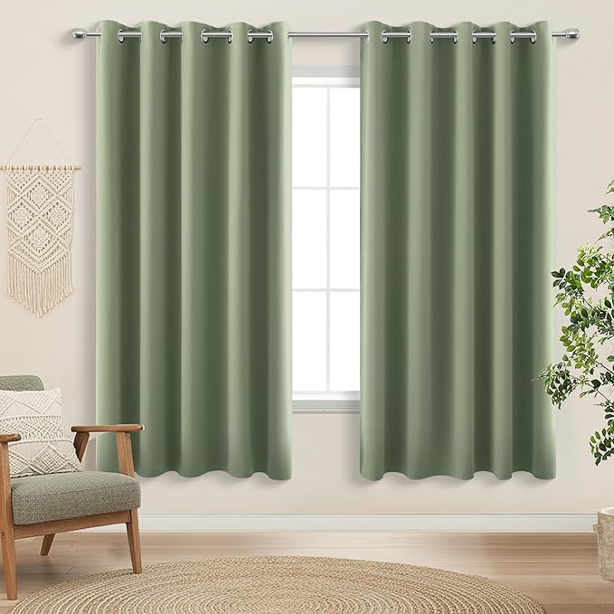 KOUFALL 72 Inch Wide Curtains for Bedroom, Extra Wide Blackout Heat Temperature by KOUFALL