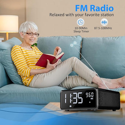 Gelielim CD Player Alarm Clock Radio, CD Players - Image 6