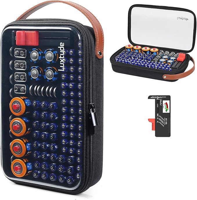 Luxtude Battery Organizer Storage Case by Luxtude