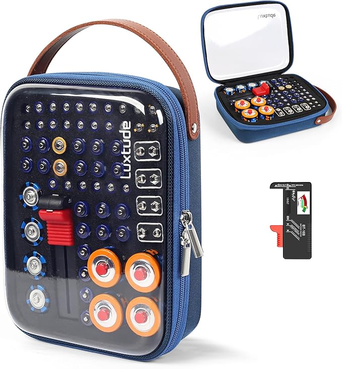 Luxtude Battery Organizer Storage Case by Luxtude