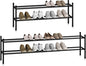 STORAGE MANIAC Long Expandable Shoe Rack, 12 Pairs Metal Wide Stackable Shoe by STORAGEMANIAC