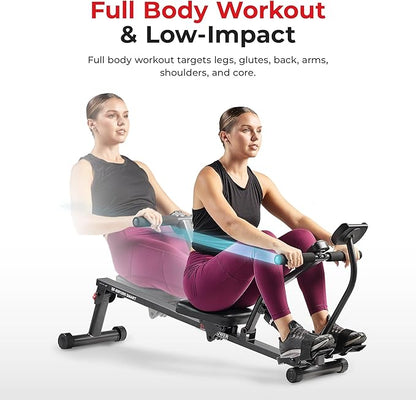 Sunny Health & Fitness Compact Adjustable Rowing Machine - Image 2