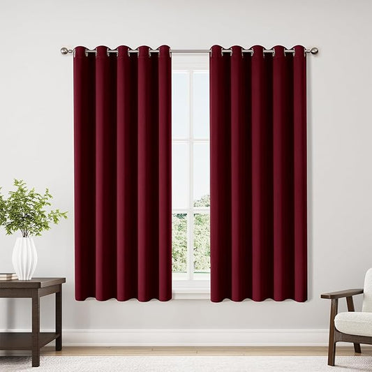 ChrisDowa Burgundyout Curtains 70 inches Wide by ChrisDowa