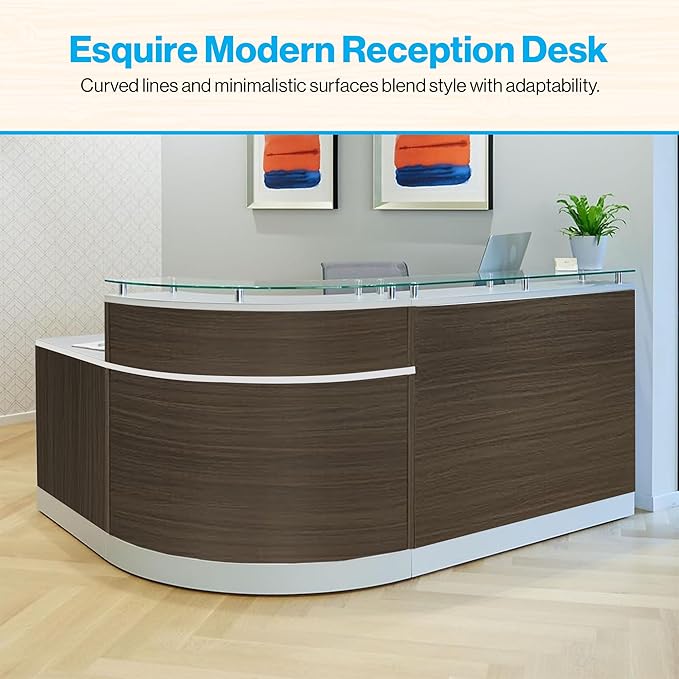 NBF L Shaped Modern Reception Desk - Image 4