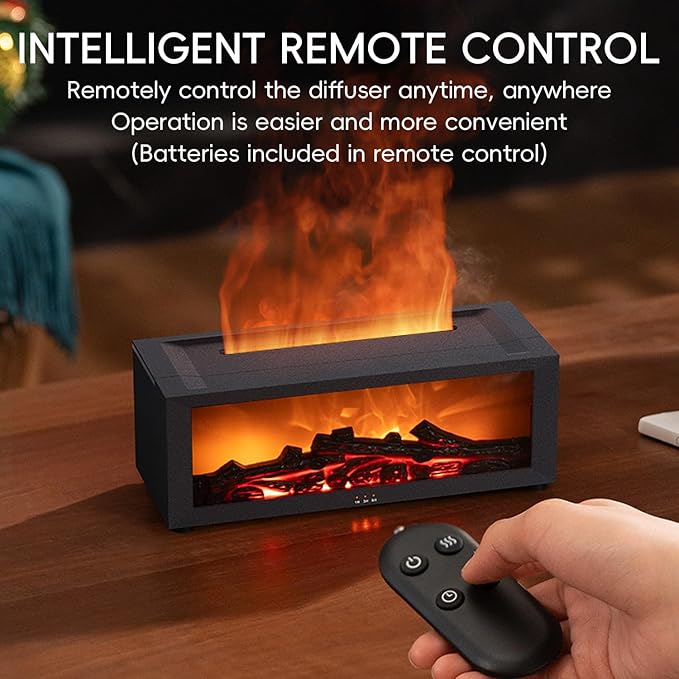 Essential Oil Diffuser, 7 Colors Fireplace Fire Flame Aromatherapy Diffuser - Image 6