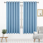 DWCN Light Blue Curtains 63 Inch Length, Room Darkening Drapes by DWCN