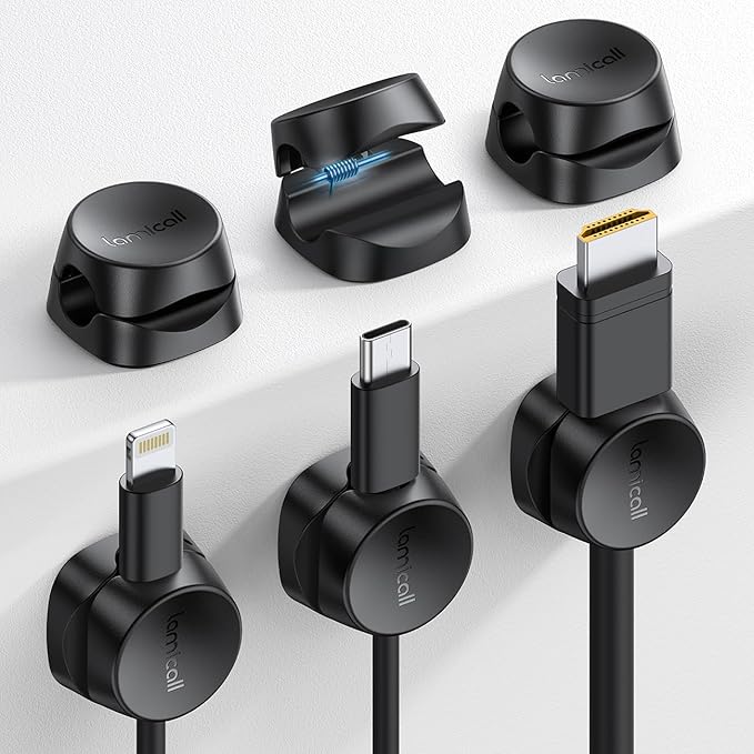 Cord Organizer Spring Cable Holder Clips by Lamicall