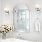 24x36 Inch Arch Bathroom Mirror Medicine, Brushed Silver Wall Mounted Bathroom by FunFurnitureFollowLife