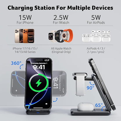 Acer 3 in 1 Charging Station for iPhone, Wireless Charger Stand, 15W Fast - Image 5
