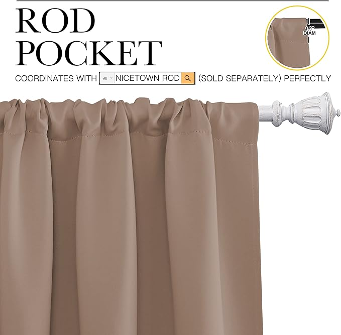 NICETOWN Kitchen Window Blackout Curtains - Image 3