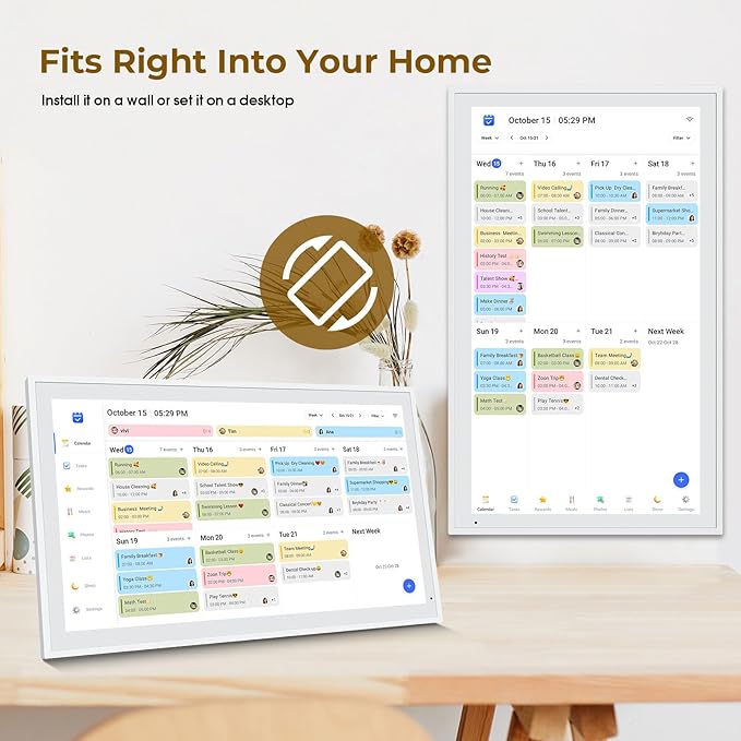 Digital Calendar, 21.5" Electronic Calendar - Image 8