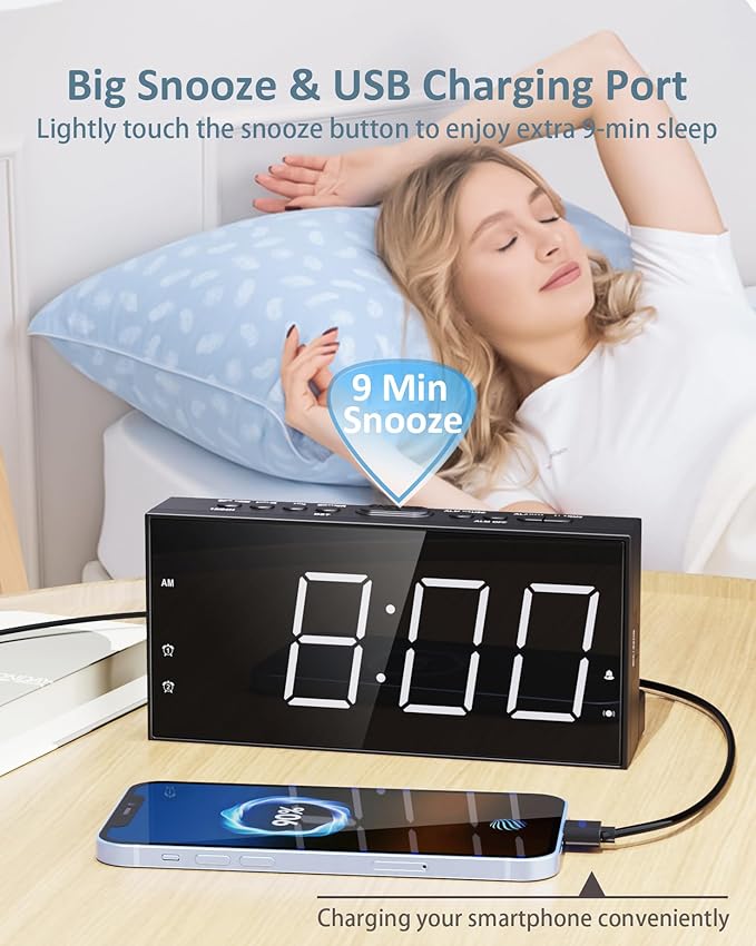 Loud Alarm Clock with Bed Shaker - Image 5