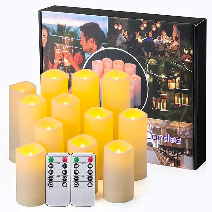 12 Pack Flameless Candles Battery Operated Waterproof Led Candles Candles - Image 8