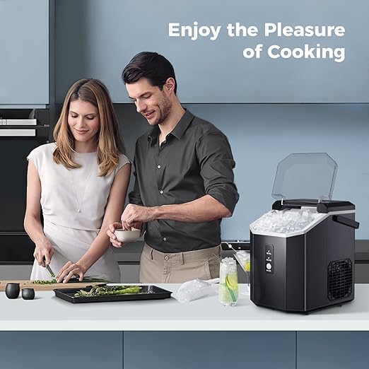 AGLUCKY Nugget Ice Maker Countertop, Portable Crushed Ice Maker Machine - Image 6