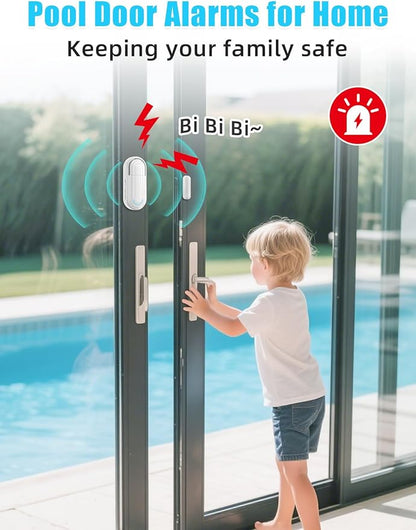 Sanjie Pool Door Alarms for Kids Safety/Home Security/Dementia, Wireless Door - Image 5