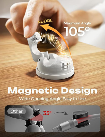 6-Pack Rotatable Cord Holder for Nightstand, LISEN 360°Rotating Magnetic Clips - Image 7