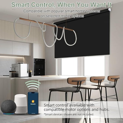 ZSHINE Motorized Blackout Window Blinds Customize Width Remote Control Wireless - Image 2