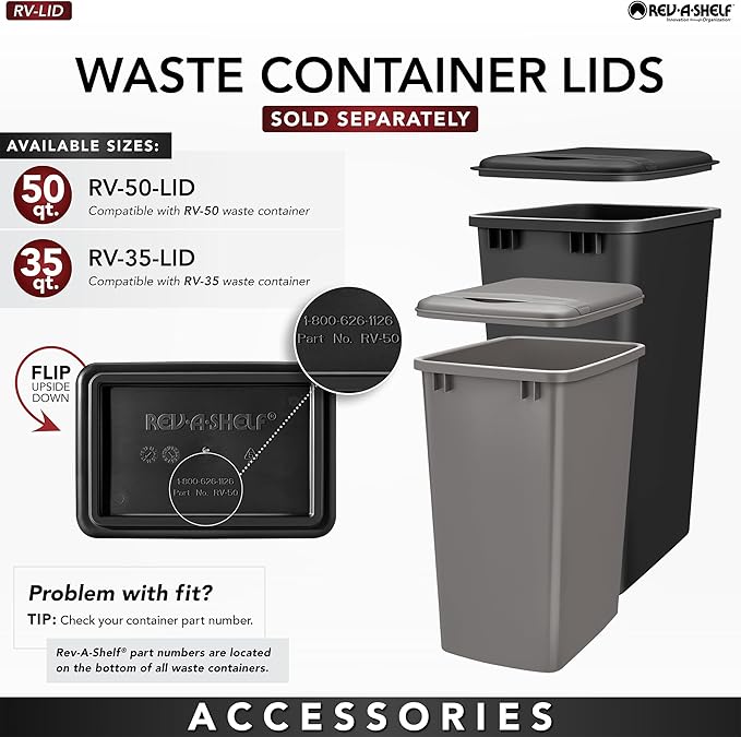 Rev-A-Shelf Double Pullout Trash Cans - Image 8