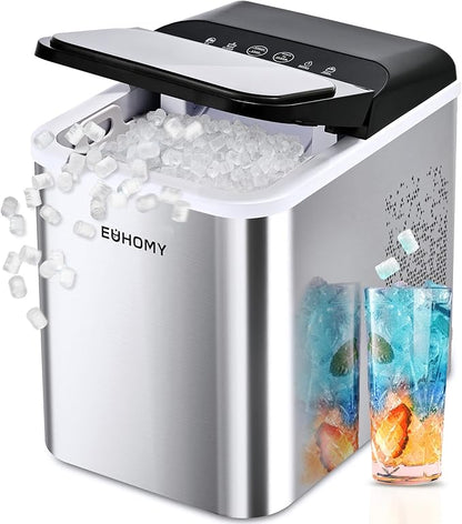 EUHOMY Nugget Ice Makers Countertop, Ready in 8 Mins, Self-Cleaning, Portable by EUHOMY