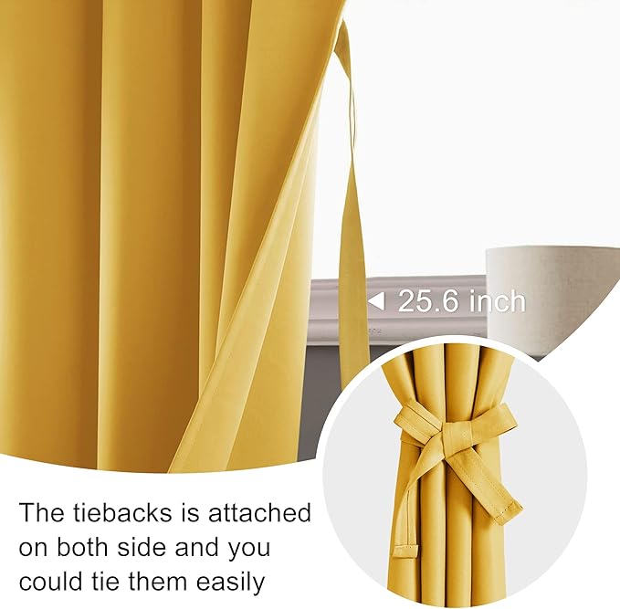 JIUZHEN Blackout Curtains for Bedroom - Image 5