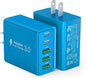 USB C Wall Charger, 60W USB C Charger Block 5-Port PD Fast Charging Blocks by Dulums