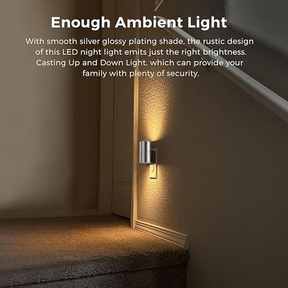 L LOHAS LED Night Light, Night Lights Plug into Wall, Smooth Silver Glossy - Image 4