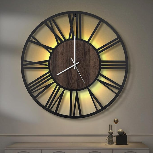 LEIKE Large Wall Clocks with Night Light Battery Operated, Silent Non Ticking by LEIKEWALLCLOCK