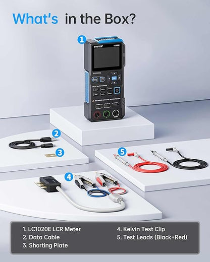 FNIRSI LC1020E 100kHz LCR Meter, Auto Component Detect, Measures ESR/Q/D/θ/X - Image 9