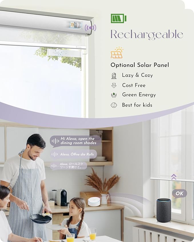 Graywind Motorized Light Filtering Shades Compatible - Image 3