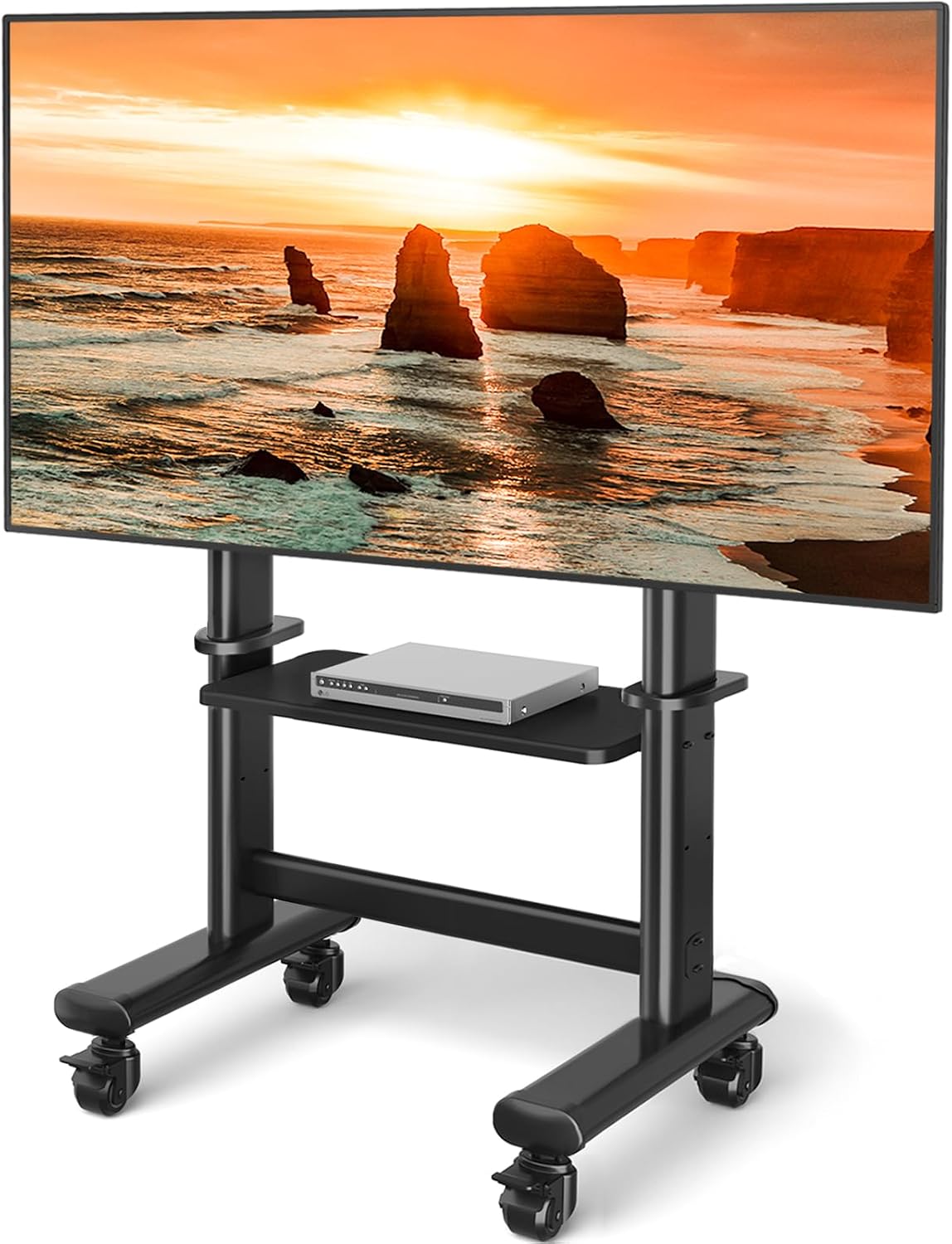 mobile tv cart rolling tv stand with wheels, main product view