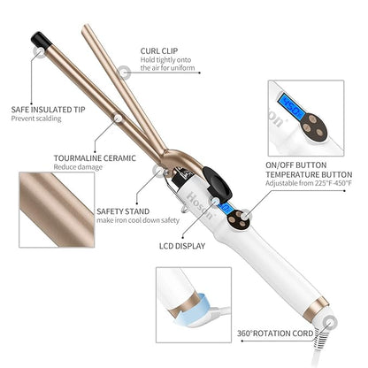 Hoson 1/2 Inch Curling Iron Professional, Ceramic Tourmaline Curl Wand Barrel - Image 5