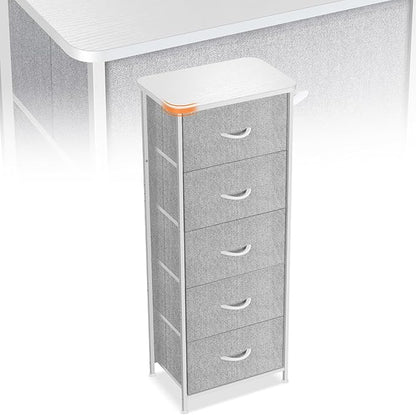 Curved Profile Dresser for Bedroom，5 Fabric Drawer Dresser by Sonharlar