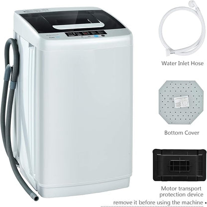 Giantex Full Automatic Washing Machine, 2 in 1 Portable Laundry Washer - Image 2