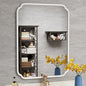 White Bathroom Vanity Mirror for Over Sink 30" x 40" Modern Rounded Corner by FerytangeHome