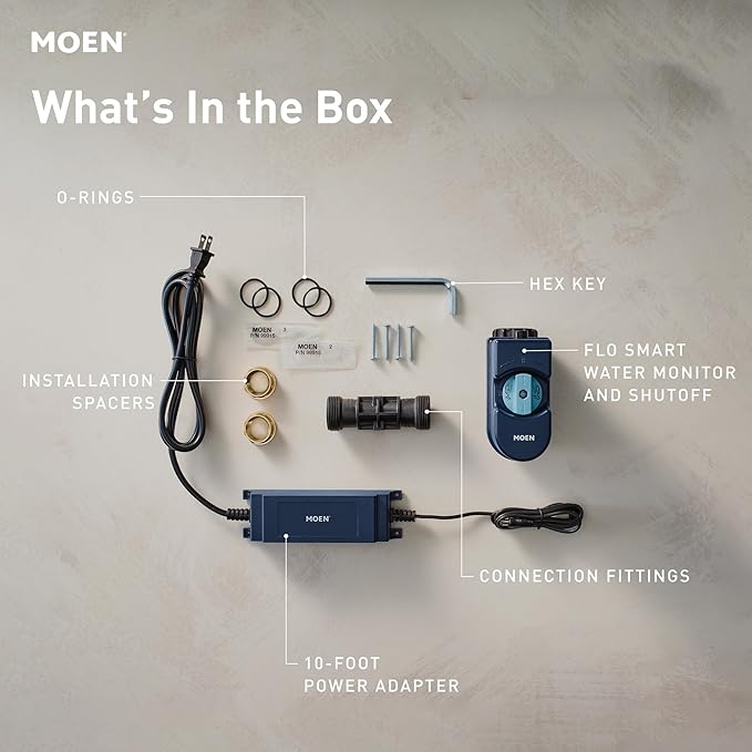 Moen Flo Smart Water Monitor and Automatic Shutoff Sensor, Wi-Fi Water Leak - Image 13