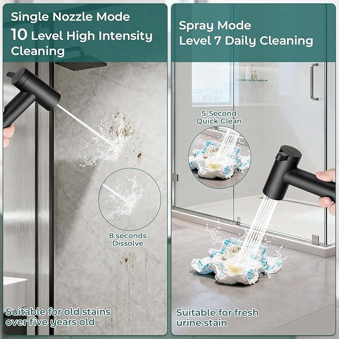 Handheld Bidet Sprayer for Toilet, Adjustable Water Pressure Control Rotary - Image 3