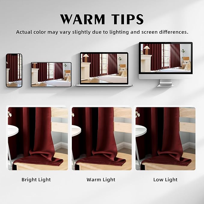 100% Blackout Curtains 63 Inch Length - Image 6