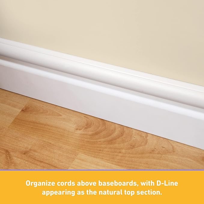 D-Line Half Round Cord Hider, Patented Cable Cover, Hide TV Wall Mount Wires - Image 6