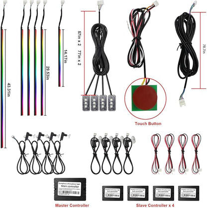 Dreamcolor Acrylic Interior Car Lights, WEBUPAR Car Accessories 18 in 1 Car LED - Image 5