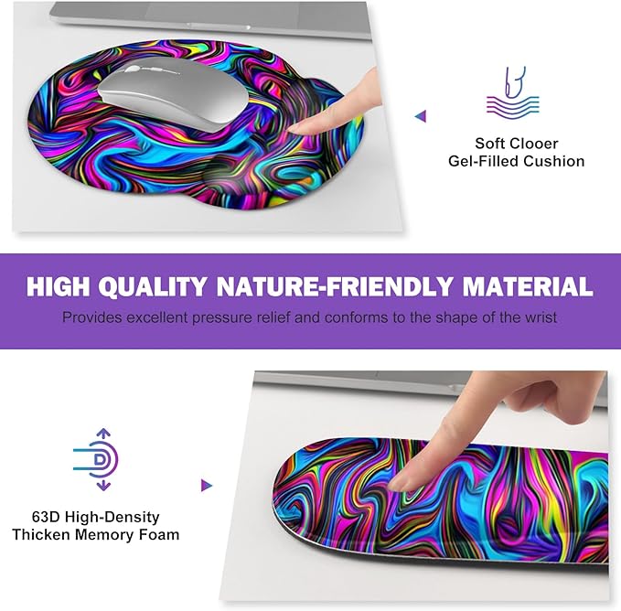 Gaming Mouse Pad, Large Desk Mat, Cute Desk Pad Protector, 4in1 XXL Mousepad + - Image 5