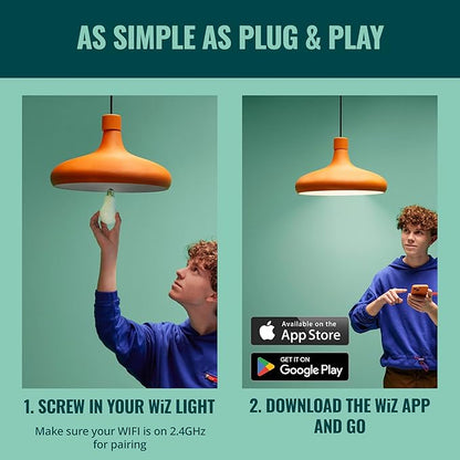 WiZ Connected Color ST19 Filament LED Smart Bulb - Image 4