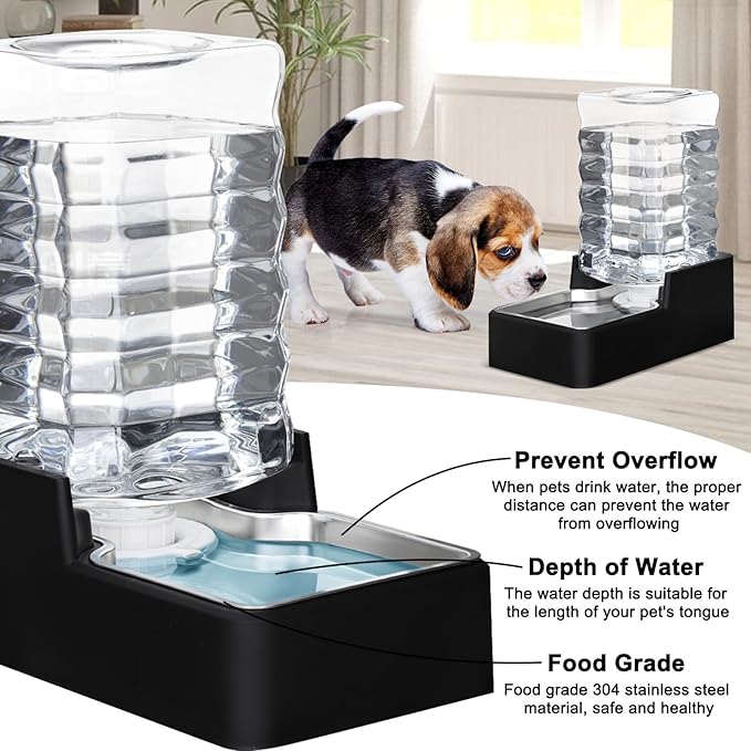 RIZZARI Stainless Steel Pet Water Feeder: 8L Gravity Waterer, Leak-Proof Auto - Image 4