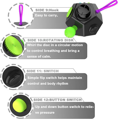Fidget Dodecagon –12-Side Fidget Toys Cube Relieves Stress and Anxiety Anti - Image 6